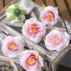 10/20 st 5,5 cm Ros Konstgjorda Blommor Bröllop Dekoration Falsk Blomma för Heminredning DIY Hantverk Gåvor Krans Tillbehör
