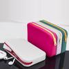 Storage Pouch Square Cosmetic Storage Bag Silicone Waterproof Makeup Pouch Large Capacity with Zipper Makeup Brush Holder