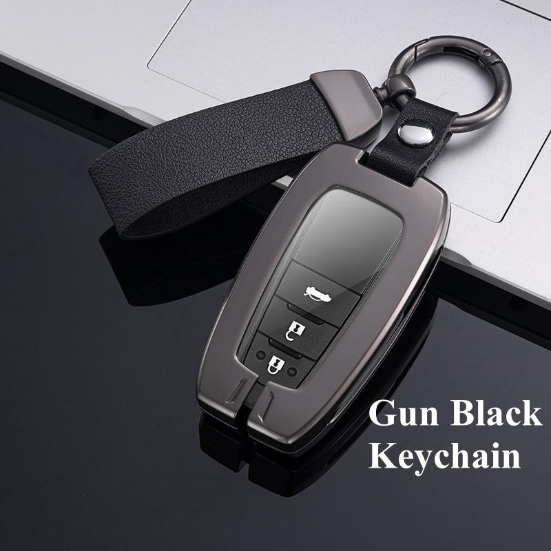 Durable Metal Leather TPU Car Remote Key Case Cover Shell Fob For Toyota Corolla Prius Camry CHR C-HR RAV4 Altis Land Cruiser Prado Keyless