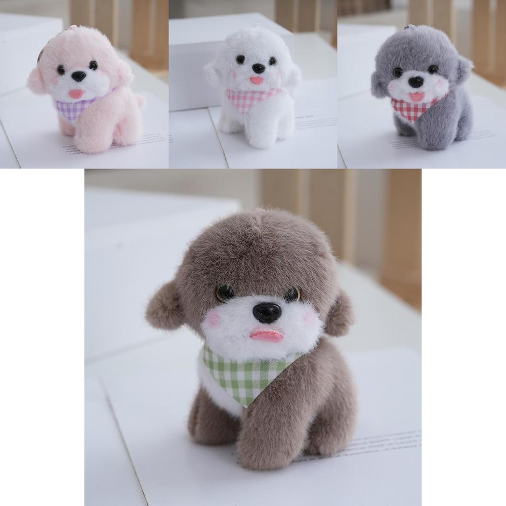 Cute Velvet Dog Plushie Keychain With Soft Pp Cotton For Bag Accessories