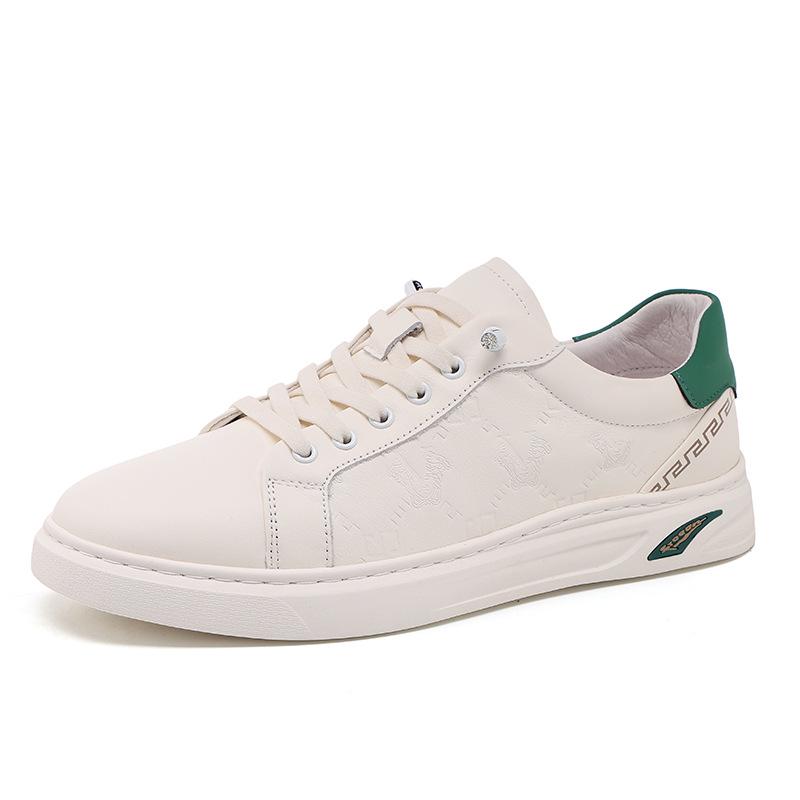 

Men s 2025 Autumn Leather Slip-On Casual Sneakers - Trendy, Versatile Fashion Footwear Size 42 білий