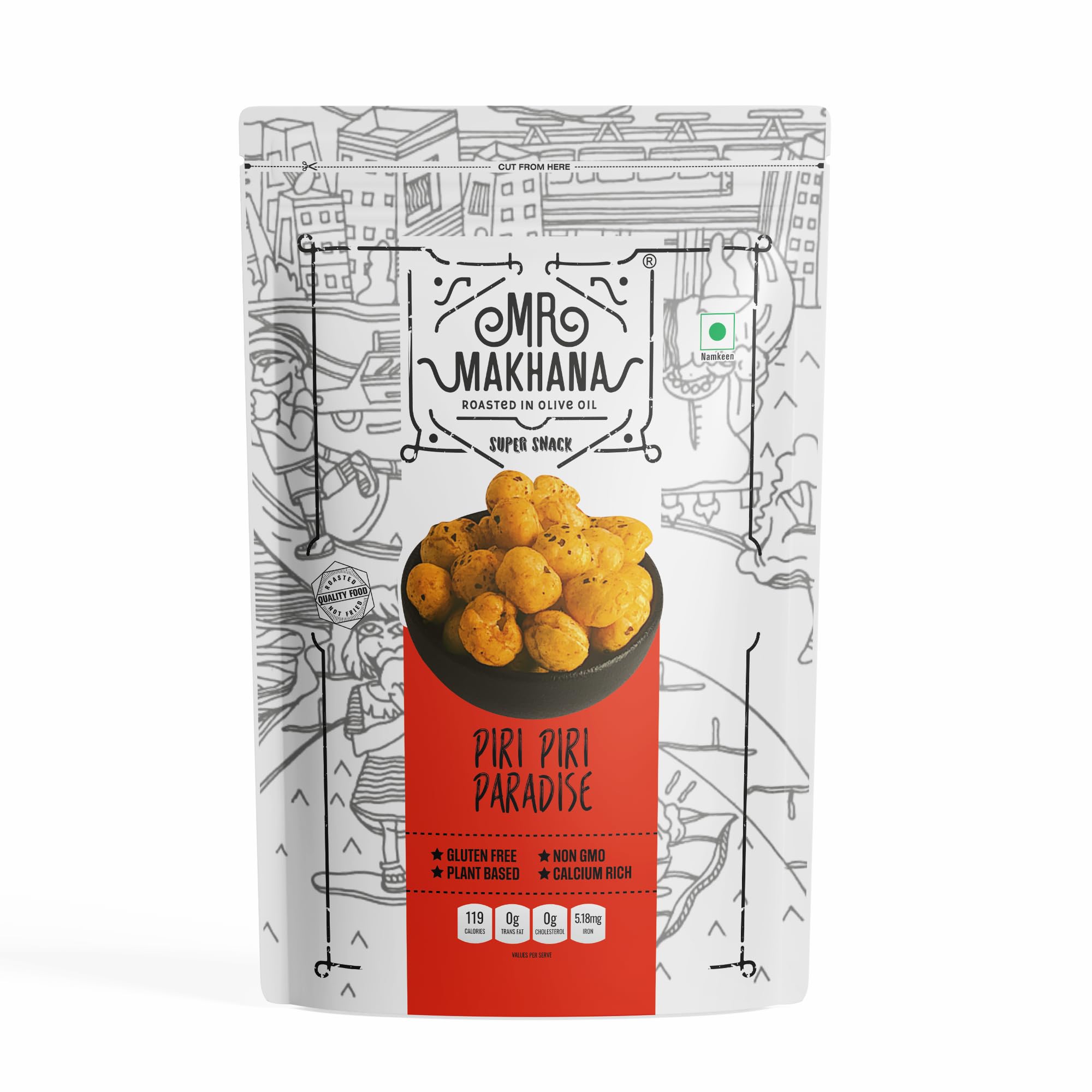 

Mr. Makhana Roasted Makhana and Foxnuts | Healthy Snacks | Gluten Free | MSG Free | Antioxidant | Rich Calcium | Zero Trans Fat | Zero cholestero