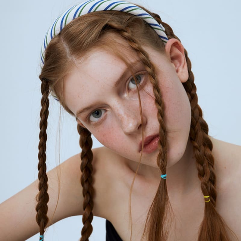 Mellotory Striped Hair Band (white)