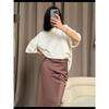 Women's Short Sleeve Letter Print Tee Round Neck Loose Fit Casual Vintage Summer T-Shirt