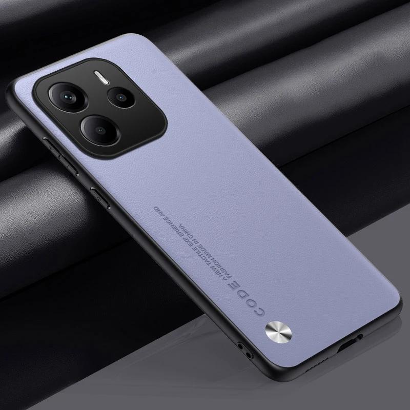 Luxury PU Leather Case For Xiaomi Redmi Note 14 4G Note14 Back Cover Silicone Protection Phone Case For Redmi Note 14 5G Coque