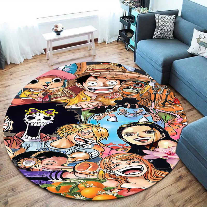 One Piece Round Area Rug Carpet Rug For Living Room Bedroom Sofa Playroom Decor Nonslip Floor Mat