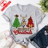 Howdy Christmas T Shirt Cowgirl Western Christmas Trees Tops Leopard Coquette Xmas Bow Tees High Quality Cotton Tops