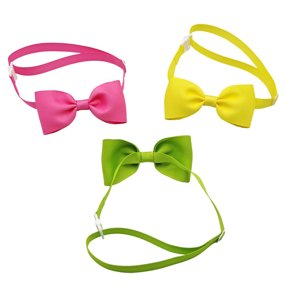 (10 Pieces/Lot) Fashion Bow Tie For Dogs Adjustable Neck Tie For Cat Solid Colors Puppy Grooming Accessories Pet Supplies 5