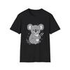 Koala Cute Illustrated Nature Black Tee Adorable Animal T-Shirt
