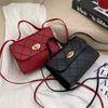 Diamond Striped Small Square Bag Korean Style Handbag Women