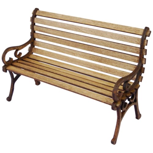Cobaanii Mokei Kobo 1/12 Scale Park Bench Wooden Assembly Kit WF-010