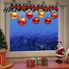 Holiday Glass Decals Christmas Hanging Ball Holly Static Window Stickers Waterproof PVC Decorative for Removable Wall Decor Home Store Doors,