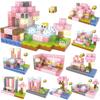 MC Magnetic Building Blocks Light Cherry Blossom Pink 188PCS 2cm Magnetic Cubes Building Model Set