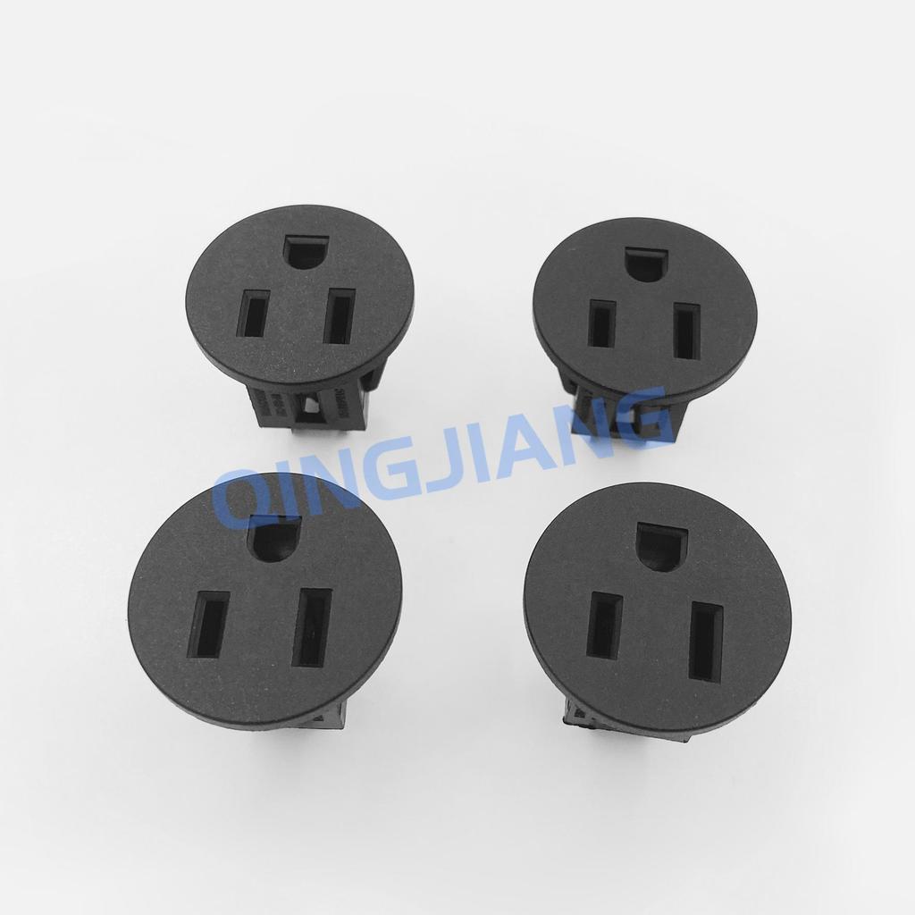 Prise d'alimentation AC pour stockage d'énergie extérieure, éclairage de prise ronde standard US 15A 125V