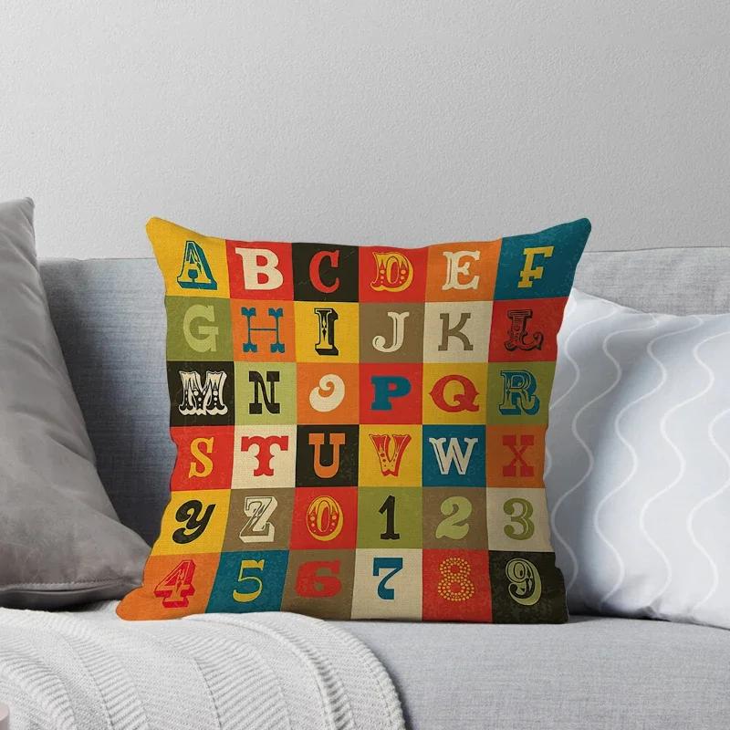 Haus Dekorativ Zuhause Kissenbezug für Sofa Kissenbezug 45*45 Nordisch 40*40cm 40x40cm 50x50 60x60 Wohnzimmer abstrakt schwarz grau