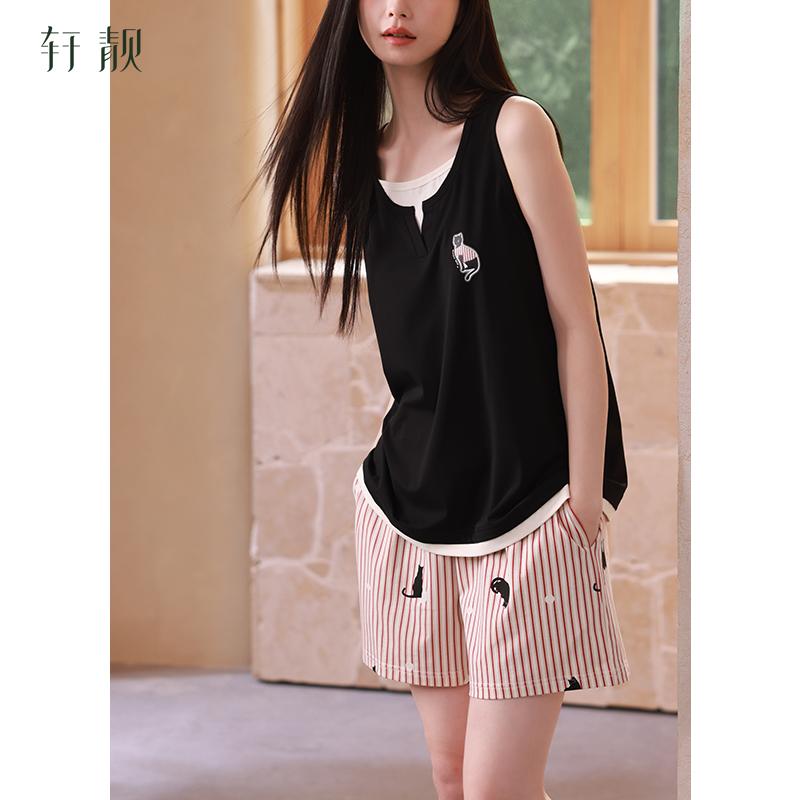 Xuanliang 2026 new sleepwear women's summer Modal cotton sleeveless vest shorts ice silk cool home suit set