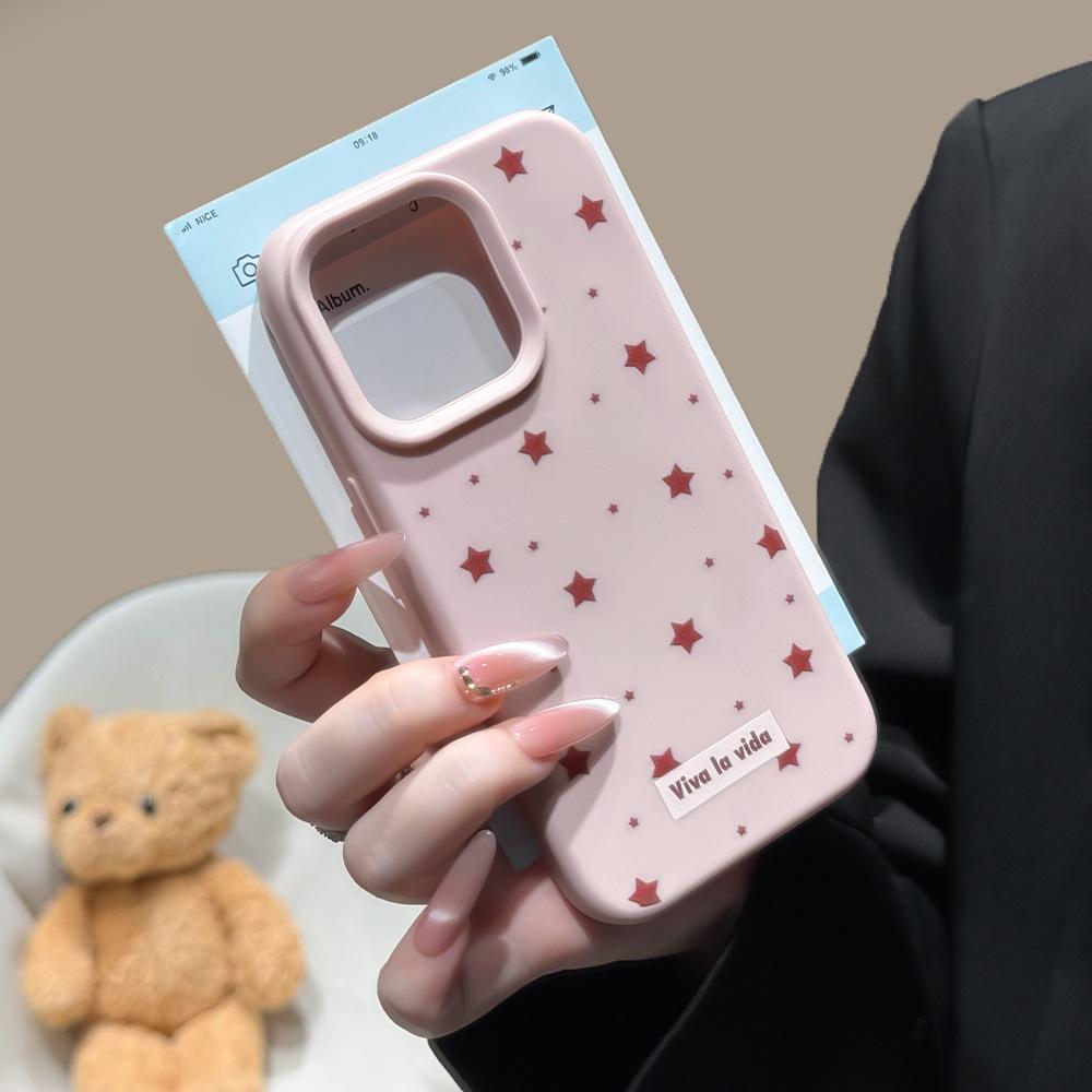 Applicable to Apple 17Promax mobile phone case star holder iPhone15/14/13 protective case silicone soft case 12