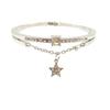 New Internet Celebrity Student Fashion Korean Version Five-pointed Star Diamond Bracelet Fashion Bracelet European and American Crystal Jewelry