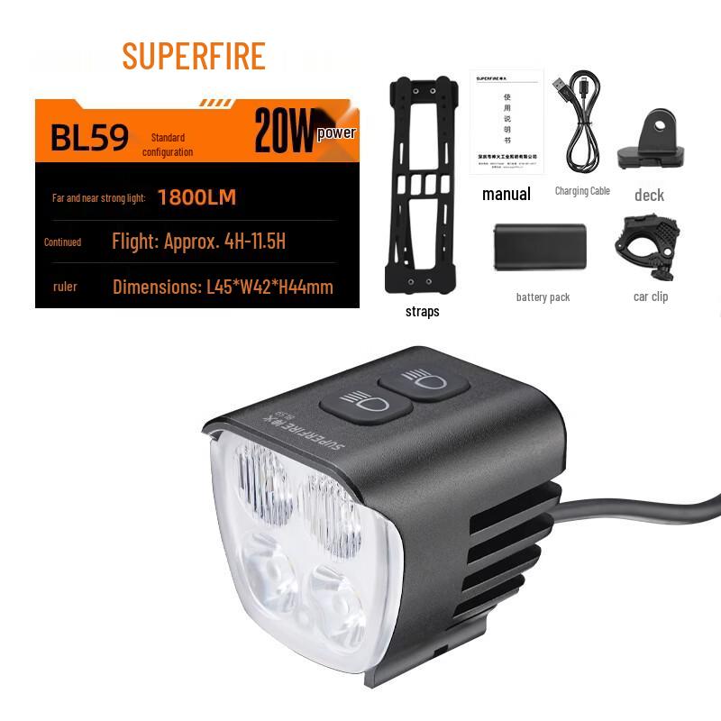 SupFire BL59 Rechargeable Bicycle Headlight