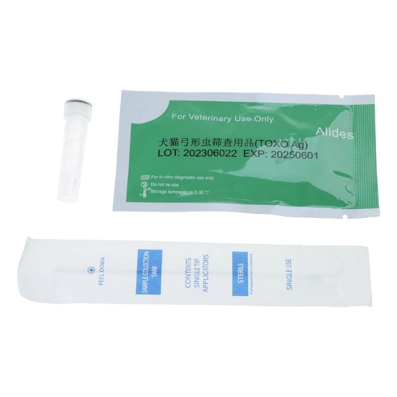 Kituri de Testare pentru Câini Pisici Pahar de Unică Folosință și Sticlă cu Diluant pentru Colectarea Urinei Fecale Detectarea CPV-CDV-FPV-TOXO-CCV