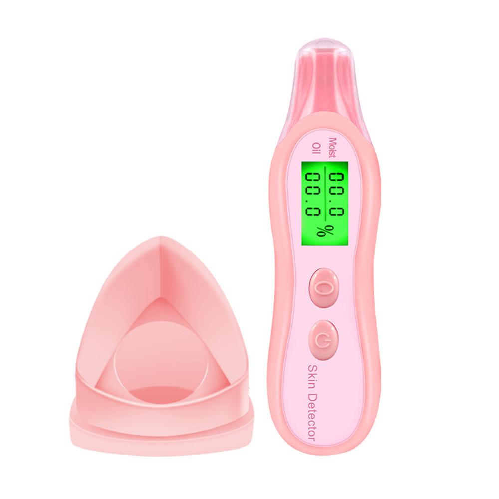 

Тестер для кожи лица, анализатор содержания масла, тестер влажности, детектор монитора кожи, женский инструмент для ухода за лицом для салона красоты СПА розовый