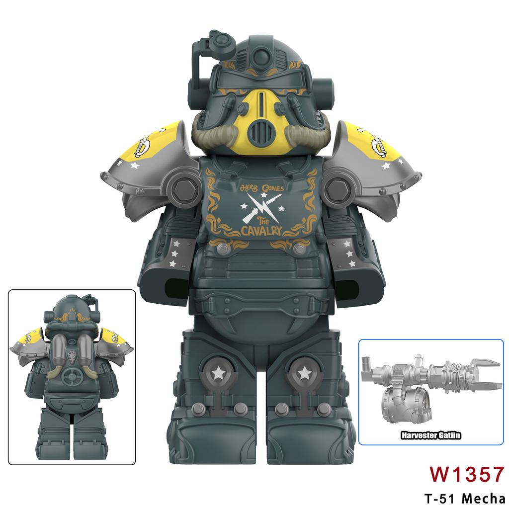 Neueste Bos Game T60 Power Rüstung Armee Offiziere Soldaten Figur Maschinengewehr Modell Bausteine Kinderspielzeug Geschenke Junge Mädchen Juguetes
