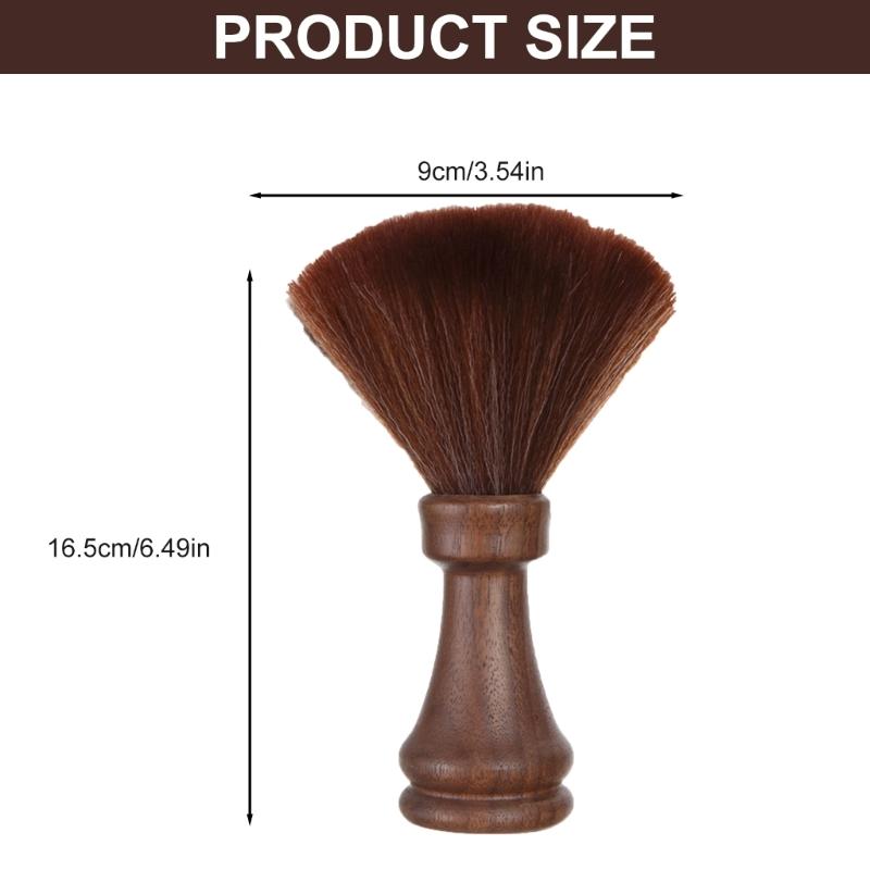 Portable Wooden Barber Brush With Soft Bristles Compact Design For Travel Professional Haircut Aftercares Essential