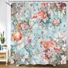 Waterproof Bathroom Shower Curtains Flamingo Polyester Bath Curtain Flower Leaves Plant Bath Screen Printed Curtain Home Decor