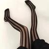 New Sexy Women Tights Pantyhose Anti-Hook Ultra-Thin Nylon Thigh High Stockings Pantyhose Lingerie Hosiery Striped Body Stocking