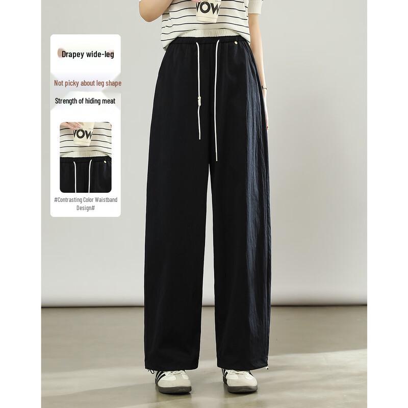 TERRE BLEUE Women s Relaxed Fit Wide-Leg Casual Pants 27