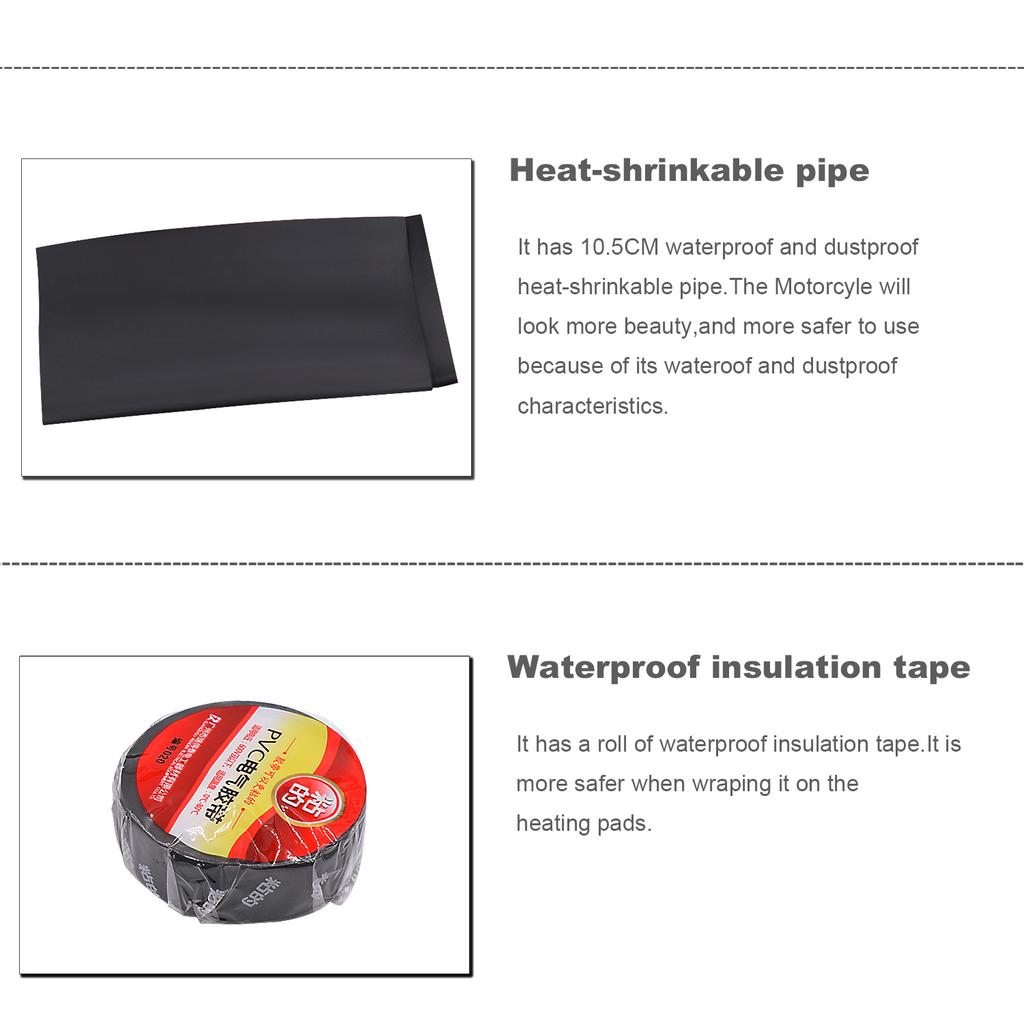Pro-Warm 12V Universal Motorcycle Heated Grips - Advanced PET Heating Technology with Waterproof Control