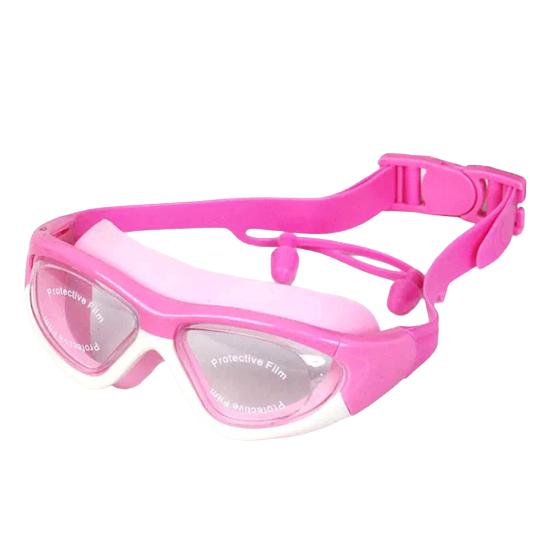 Kids Swim Goggles with Earplugs Waterproof No Leakage Anti-Fog UV Protection Clear Lens Boys Girls Swimming