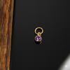 Purple Amethyst Small Charm, 925 Sterling Silver, Round Gemstone, 14k Gold Fill, Daily Wear Charm, Handmade Vintage Charm