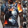 Neue Wolf 3D-gedruckte T-Shirts Herrenmode Lässig Rundhals Trendig Kurzärmelig Super Coole T-Shirts Herren Damen Kinder Bekleidung