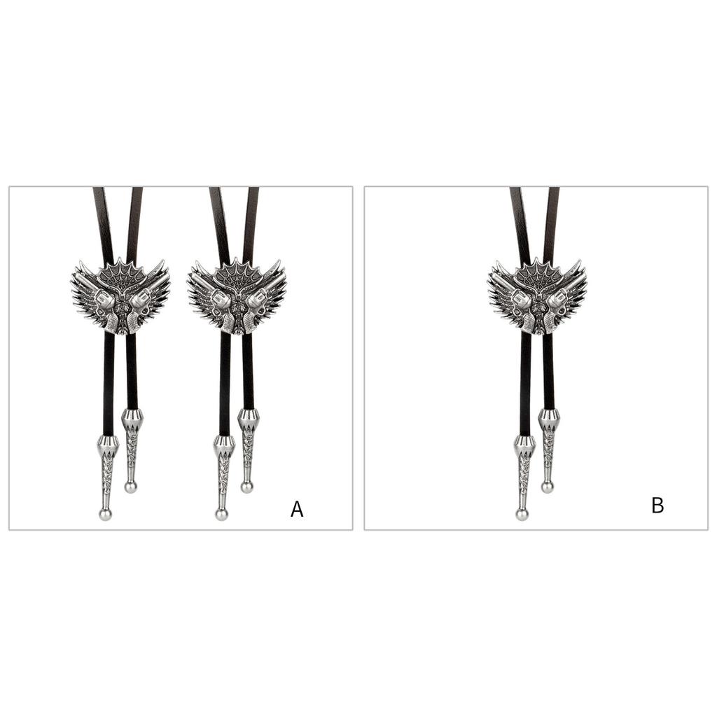 Vintage Western Cowboy Bolo Tie Wing Gun Necktie Punk Necklace Costume Accessory American Bola Tie Western