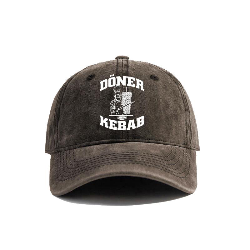 Döner Kebab Baseballkappe Distressed Hüte Kappe Döner Kebab Herren Retro Outdoor Sommer Verstellbare Mütze