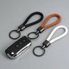 New 1PC PU Woven Key Ring, Gift Leather Keychain, Leather Rope Key Chain, Multifunctional Car Key Accessories, Car Accessories