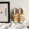 Half-drag canvas shoes female student white shoes versatile 203