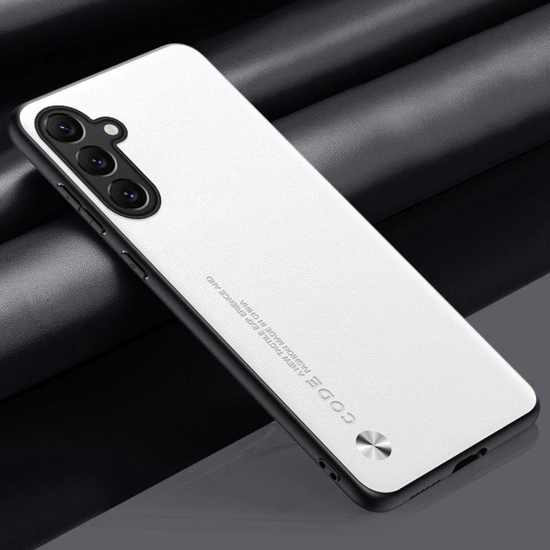 

Luxury PU Leather Case For Samsung Galaxy A25 5G Back Cover Silicone Shockproof Full Protection Phone Case For Samsung A25 Coque For Samsung A25 5G білий