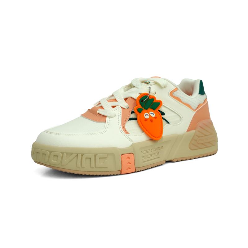 Anta Kids Synthetic Leather Fabric Lifestyle Series Comfortable Versatile Low-Top Sneakers Kids Sneakers 332528003U