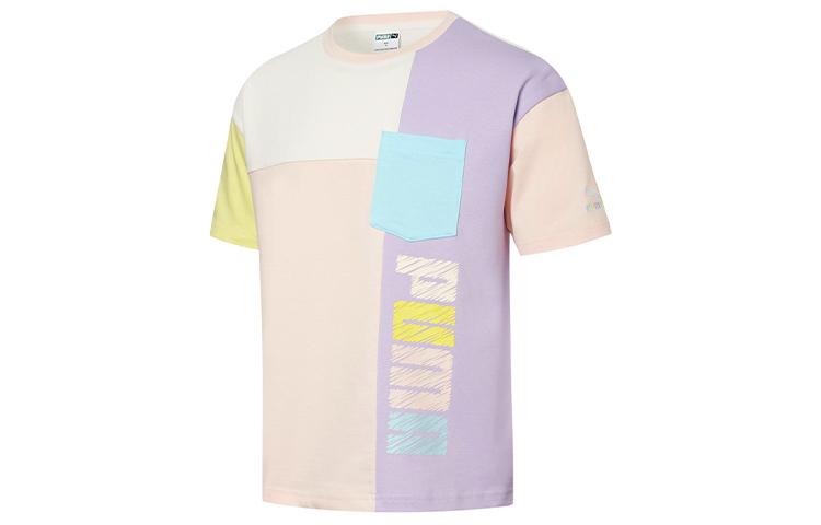 PUMA T Shirts Unisex Ecru Crew Neck Moderate Straight Fit 533998-92 L