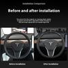 ALM1 Tesla Model 3 Y S Model X Roadster Carbon Fiber Leather Anti-slip Breathable Tesla Car Steering Wheel Cover Accessories