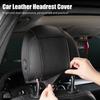 Leather Car Headrest Anti Dirty Protective Cover For VW Tiguan CC Jetta Polo Golf Passat Scirocco T-ROC TouaregNO4