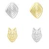 Stainless Steel Spiral Swirl Maze Wolf Head Pins Brooch For Women Men Geometric Suit Collar Badges Jewelry 2026 Trendy Gift