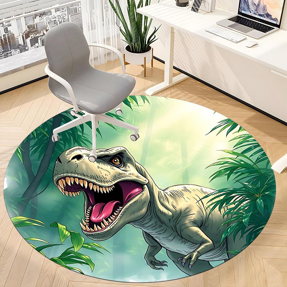 1pc Dinosaur, Prehistoric Chair Carpet for Office, Soft Comfortable Mat For Office, Living Room, Bedroom, Machine Washable Carpet yy251112085