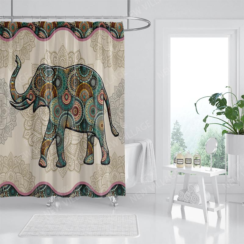 Mandala Waterproof Fabric Shower Curtains Bathroom Curtain Accessories Bath Curtain 180x200cm 240*200cm Boho Decoration Vintage