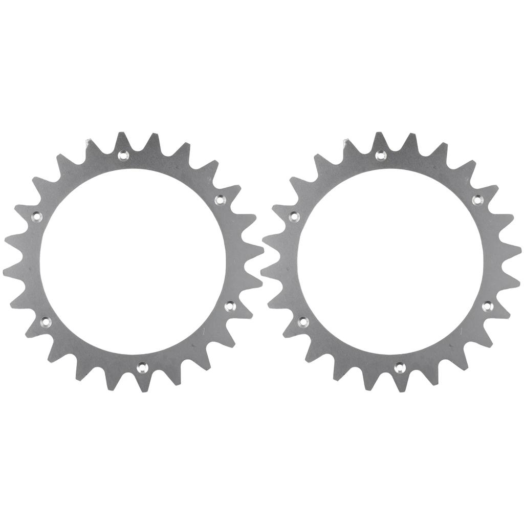 2PCS Stainless Steel Traction Improved Auxiliary Wheels With Robotic Spike For Worx Plus S/M Robot Lawn Mower 205*205MM
