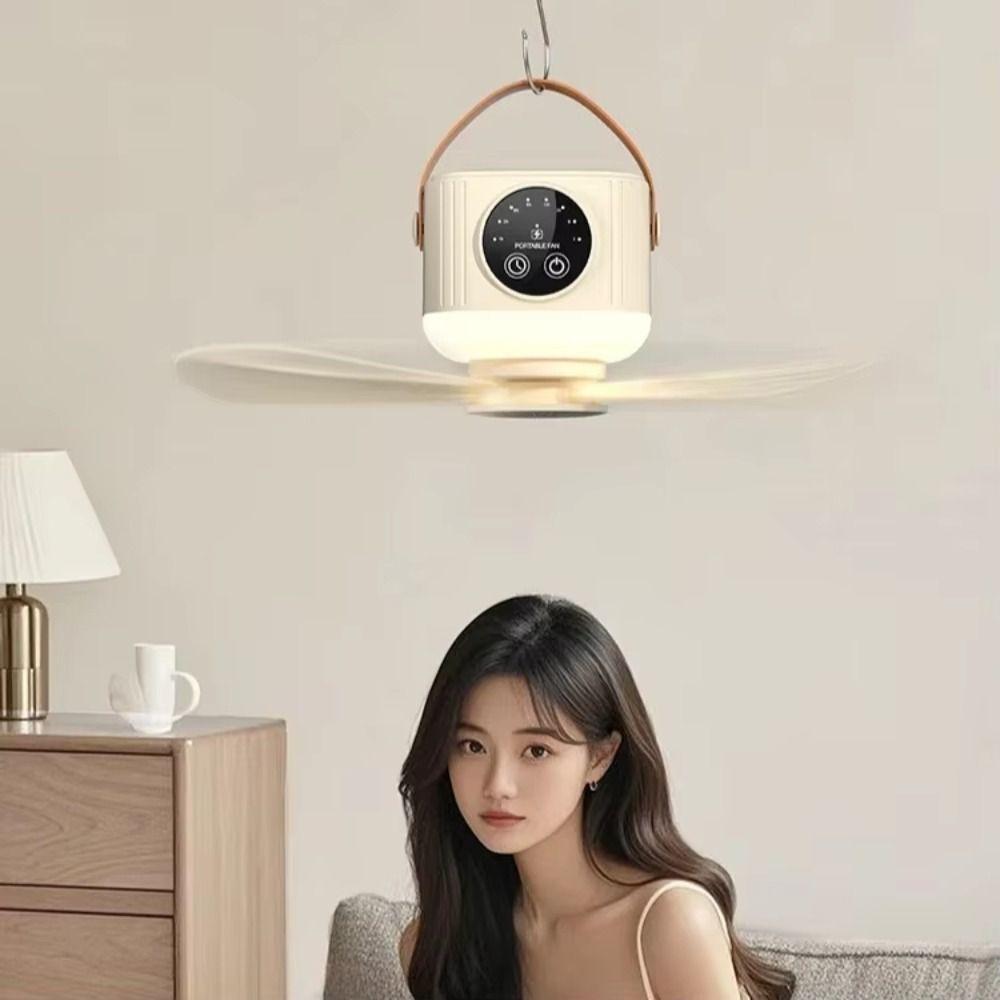 LED Light Ceiling Fans with Lights 3600/7200mAh Rechargeable Ceiling Fan  Tent Canopy