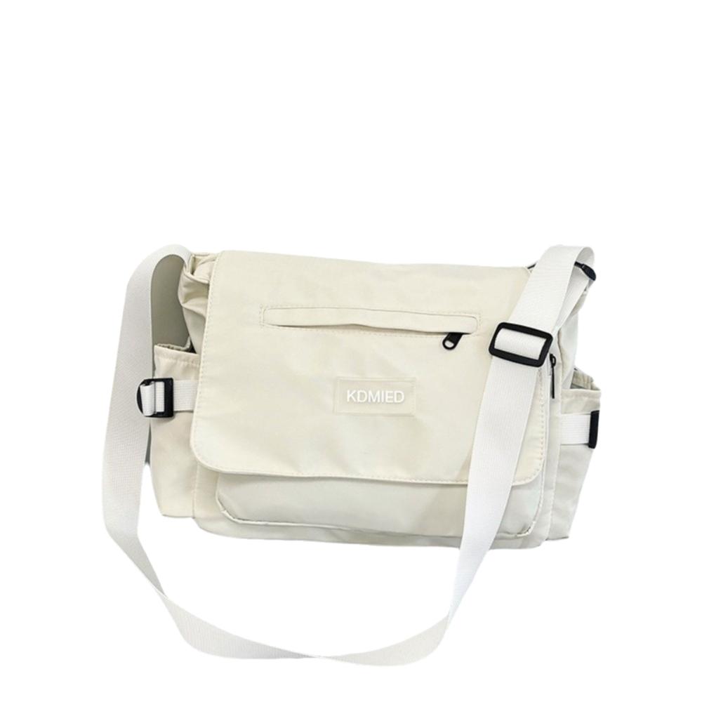 

Студенческая сумка-мессенджер большой вместимости с принтом букв, нейлоновая наплечная сумка, холщовые сумки кросс-боди, школьная белый