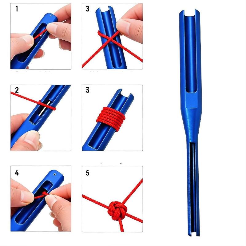 2Pcs Conical Plastic Quick Knotting Aids, Smooth Threading Line Tools, Reusable Rope Weaving Knot Helper For Beginners